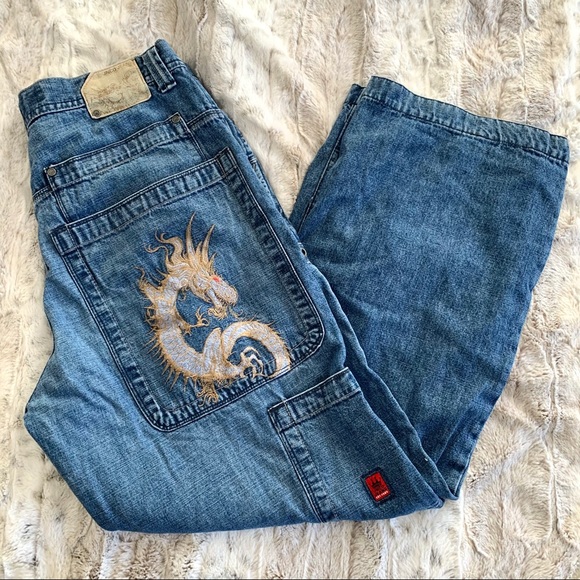 Vintage Jnco Jeans Dragon Embroidered 